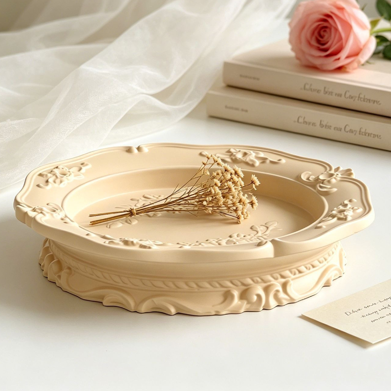 Soap Making Tray - Elegant Vintage Baroque Lace Silicone Mold,