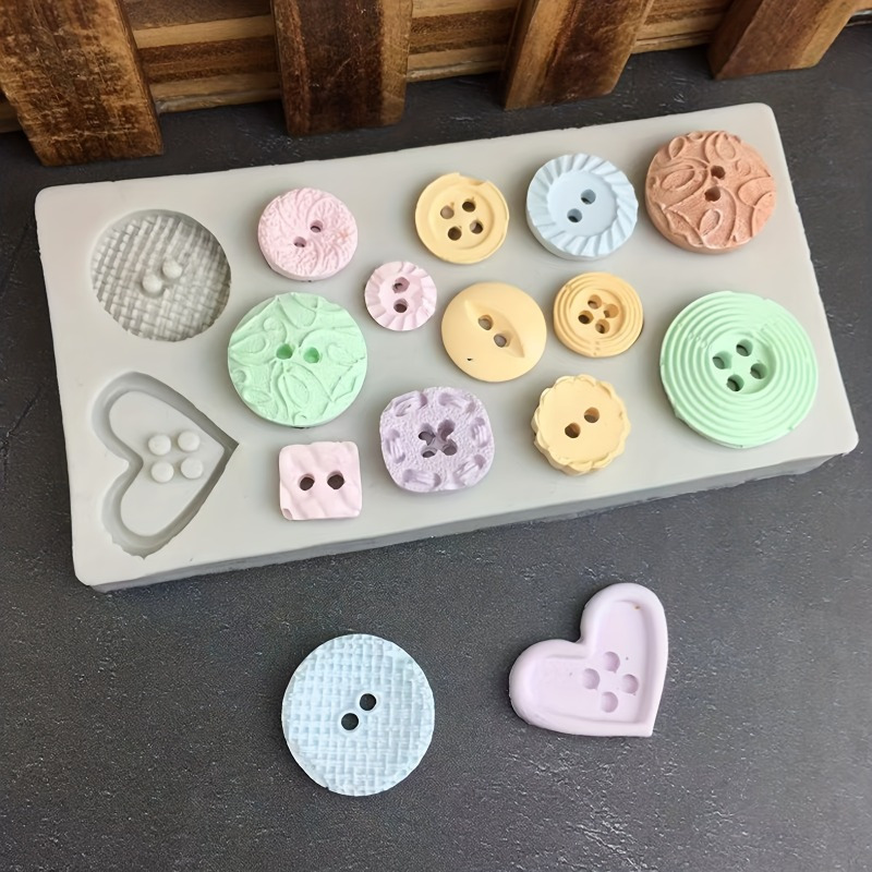 Soap Making Kits - Buttons Shape Silicone Mold Silicone Mold