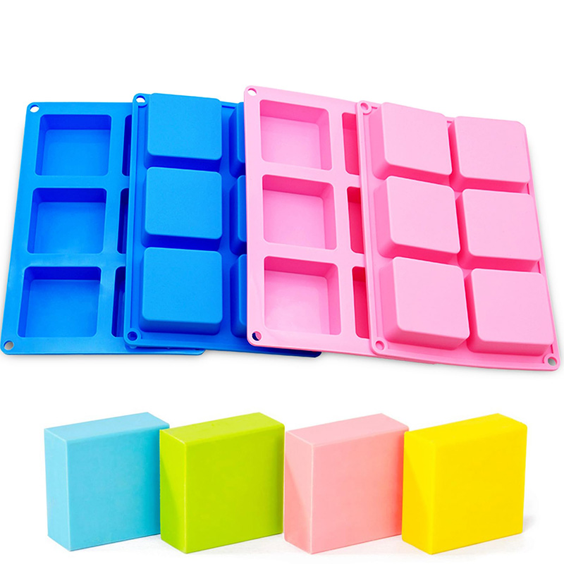 Soap Making Name - Square Soap Molds 6-Cavity Non-Stick Silicone