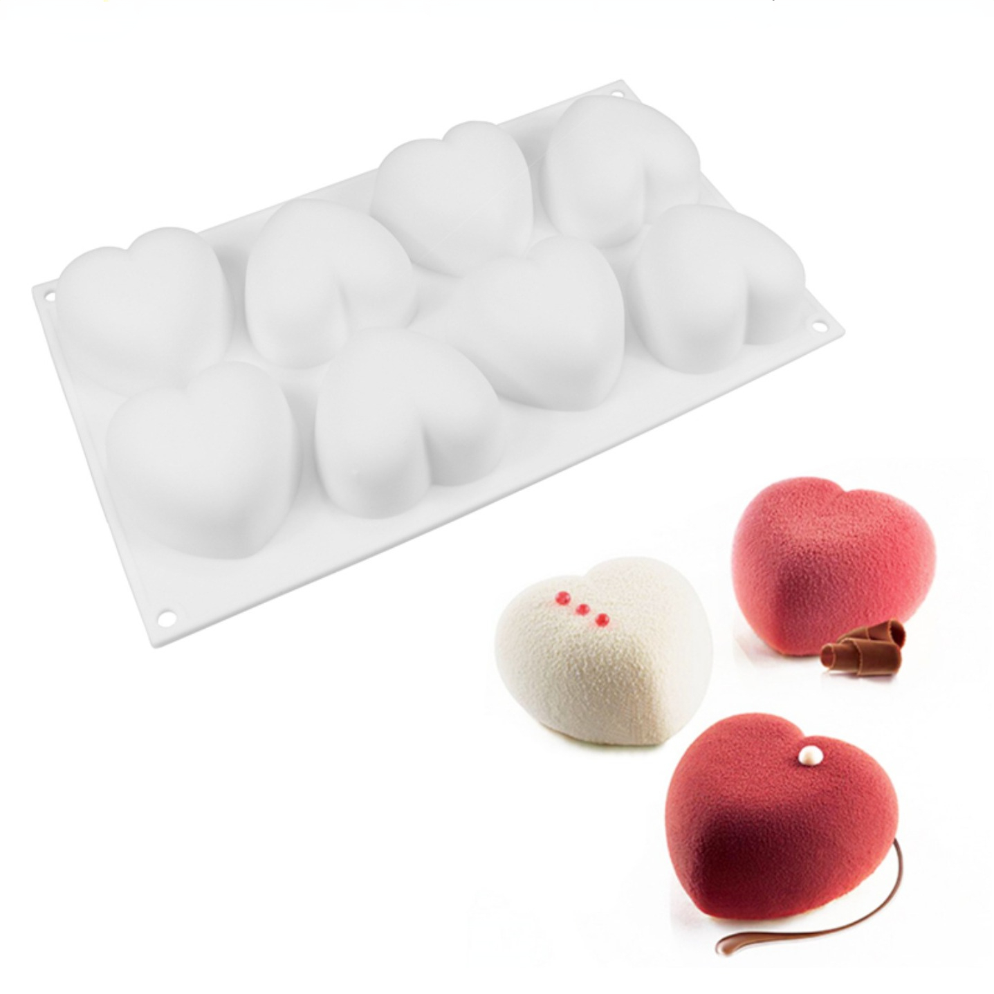 Soap Making Tray - Love Heart Silicone Soap Mold Handmade
