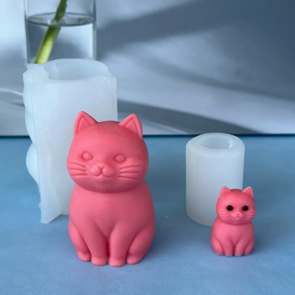 Soap Making Animal Fat - 3D fat cat Animal Silicone Candle