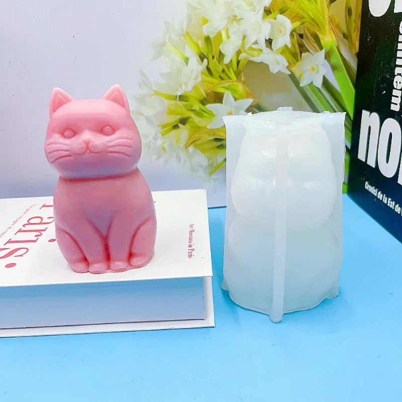 Soap Making Animal Fat - 3d fat cat animal silicone candle