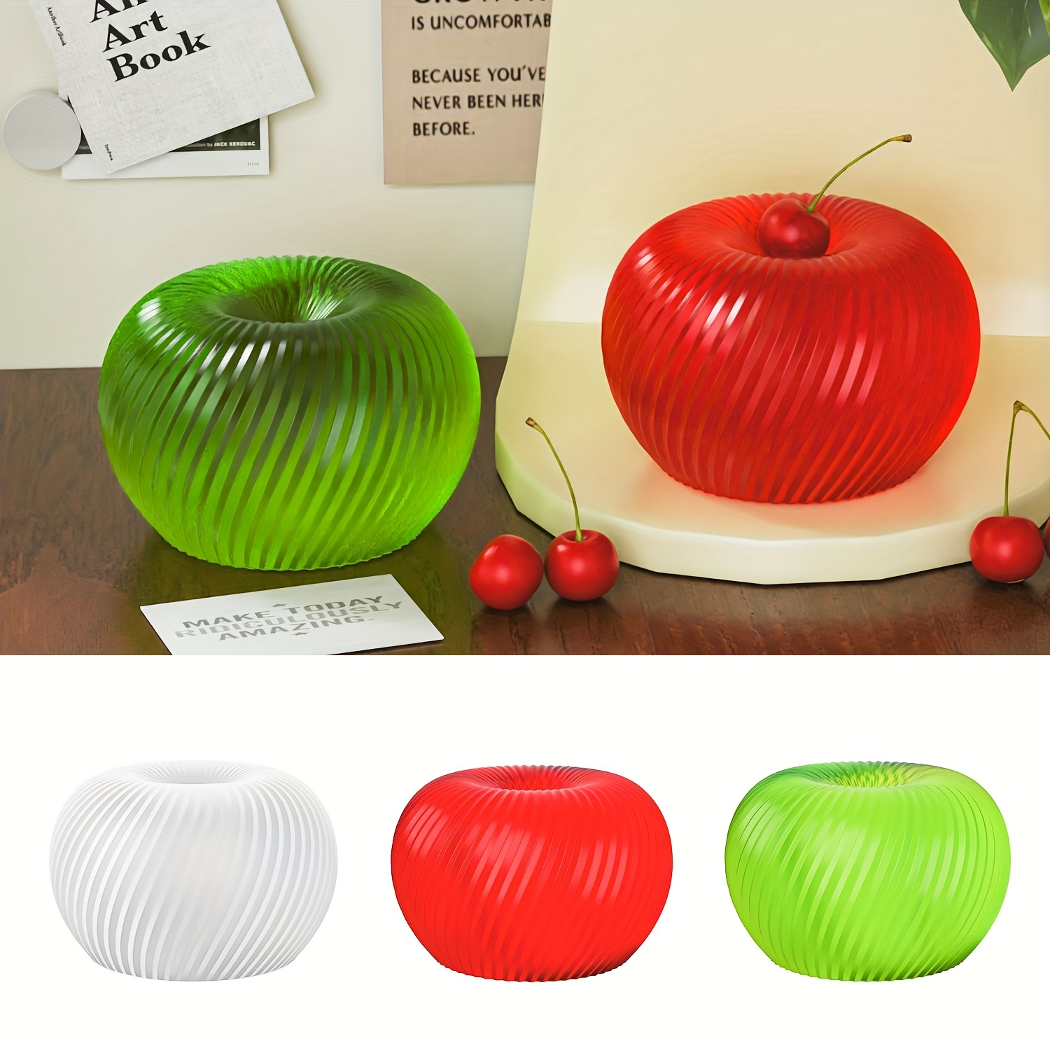 Soap Making Tray - A trendy red apple silicone mold