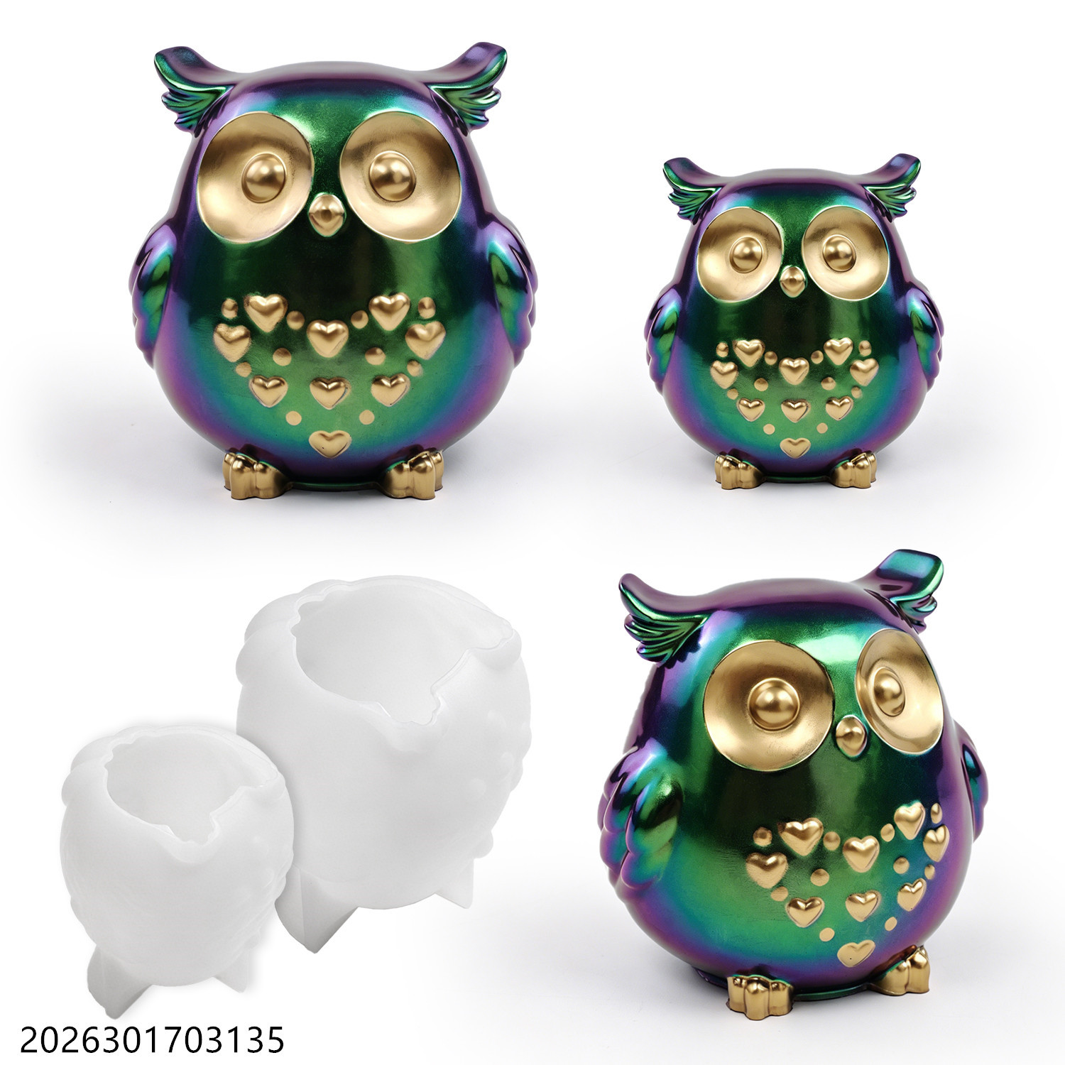 Soap Making Tray - Owl Silicone Mold 3D Bird Shape