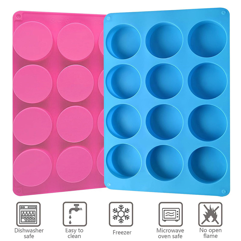 Round Silicone Molds 12-Cavity - đánh giá và giá Soap Making Name