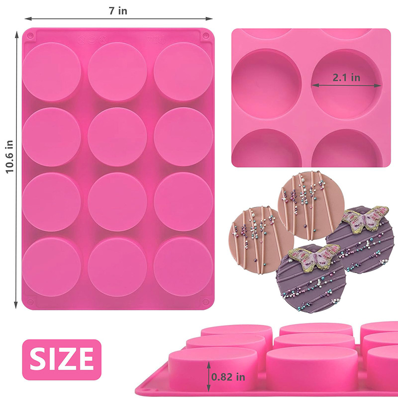 Round Silicone Molds 12-Cavity - đánh giá và giá Soap Making Name