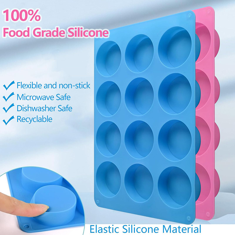 Round Silicone Molds 12-Cavity - đánh giá và giá Soap Making Name