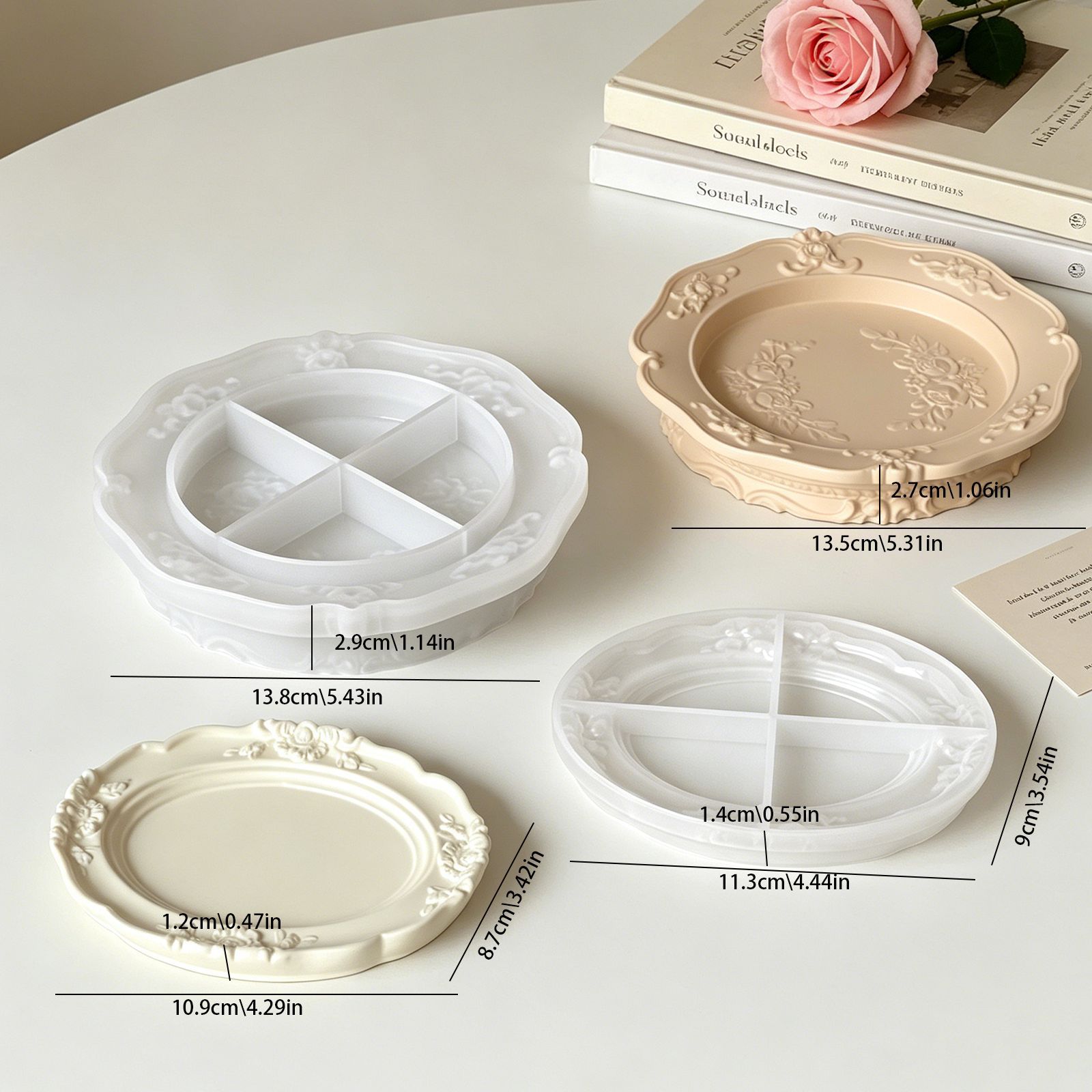Elegant Vintage Baroque Lace S - đánh giá và giá Soap Making Tray