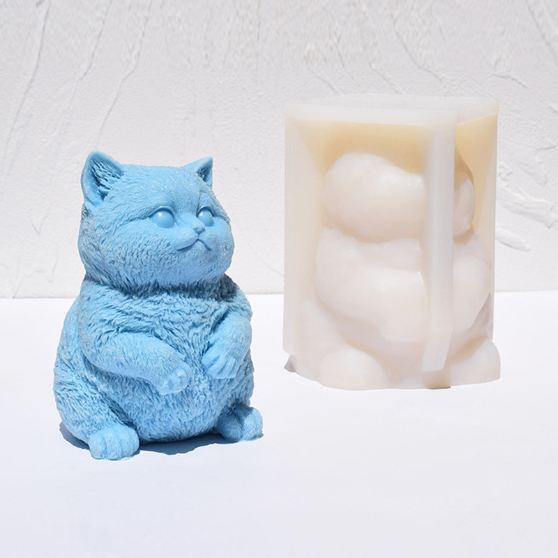 3D Fat Cat Silicone Candle Mol - đánh giá và giá Soap Making Animal Fat