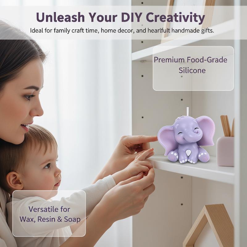 Cute 3D Elephant Silicone Cand - đánh giá và giá Soap Making Kits
