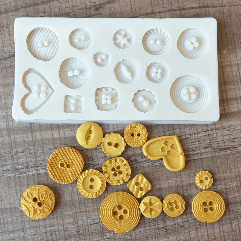 Buttons Shape Silicone Mold Si - đánh giá và giá Soap Making Kits