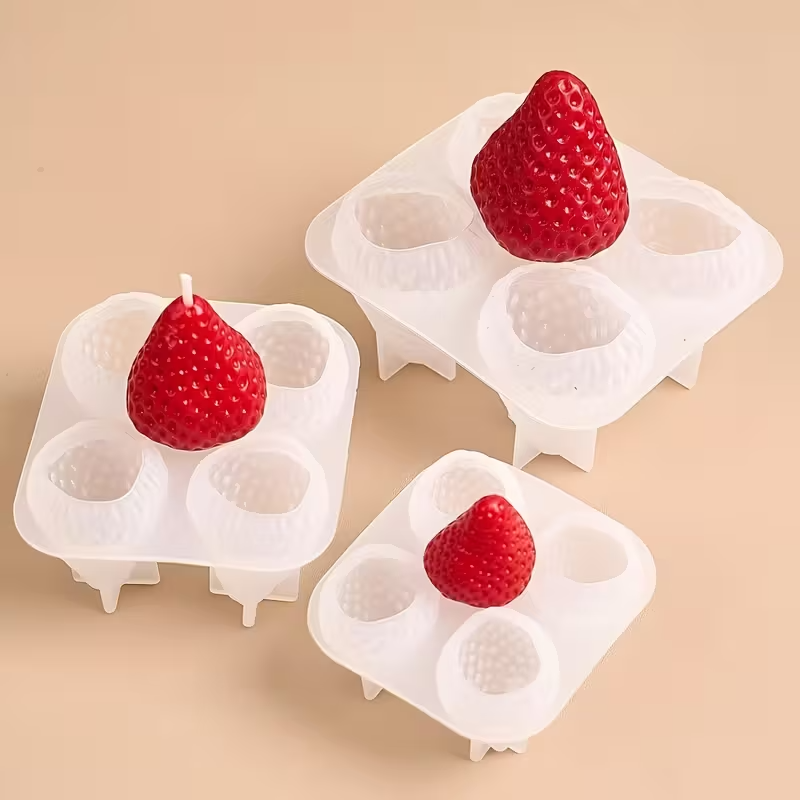 Strawberry Silicone Candle Mol - đánh giá và giá Soap Making Silicone Molds