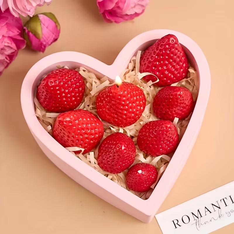 Strawberry Silicone Candle Mol - đánh giá và giá Soap Making Silicone Molds