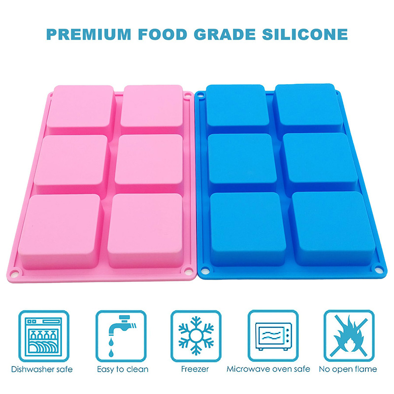 Square Soap Molds 6-Cavity Non - đánh giá và giá Soap Making Name