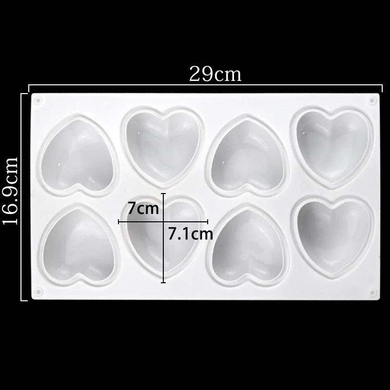 Love Heart Silicone Soap Mold  - đánh giá và giá Soap Making Tray
