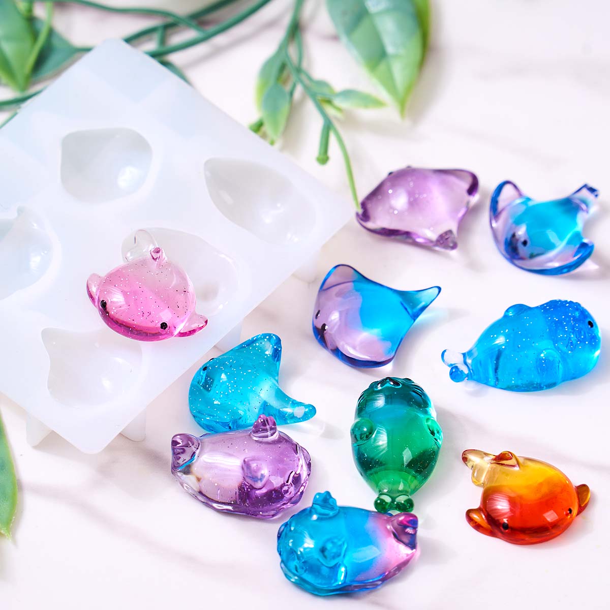 3D Healing Kawaii Manta Ray Wh - đánh giá và giá Soap Making Tray