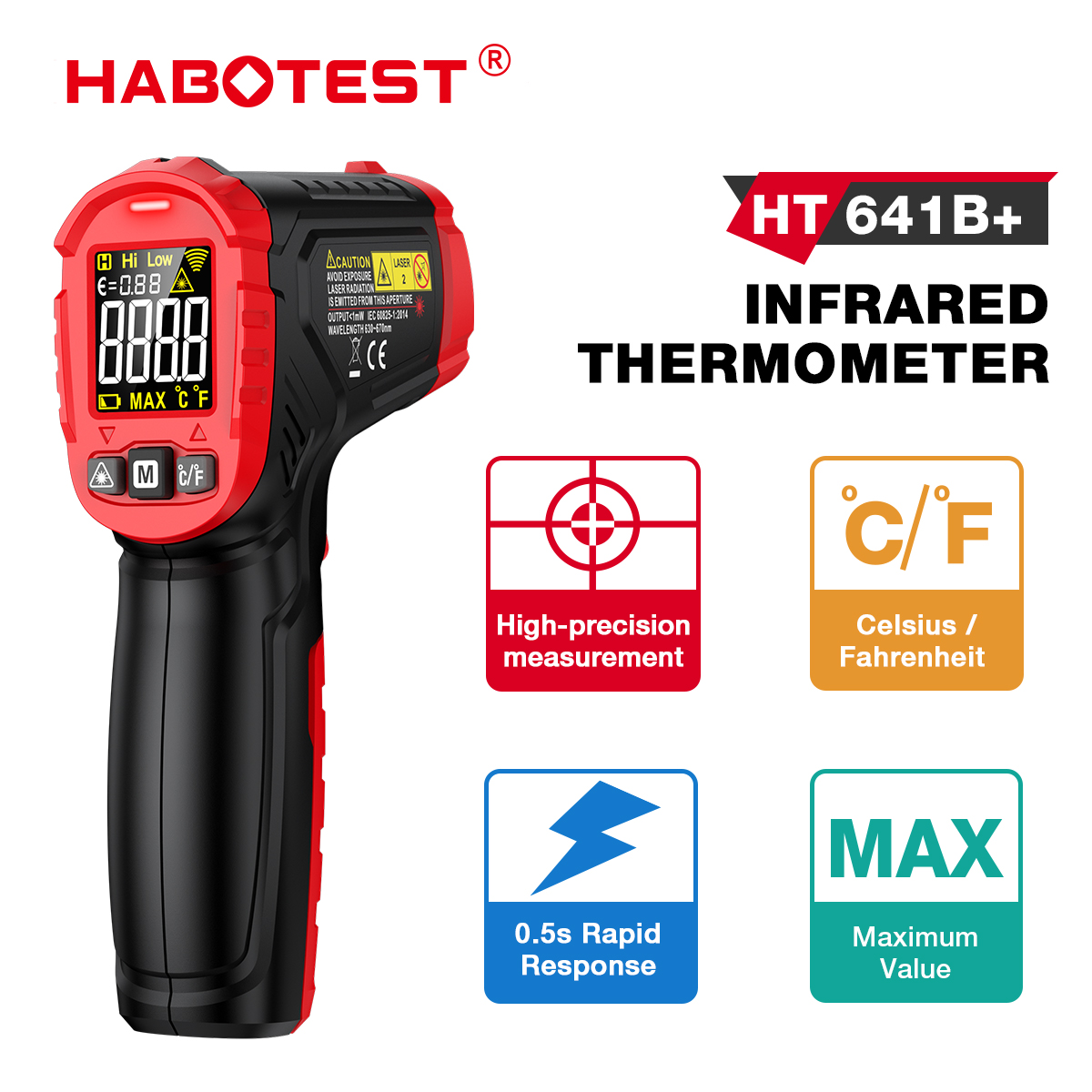 HABOTEST HT641 Infrared Thermo - đánh giá và giá Soap Making Thermometer