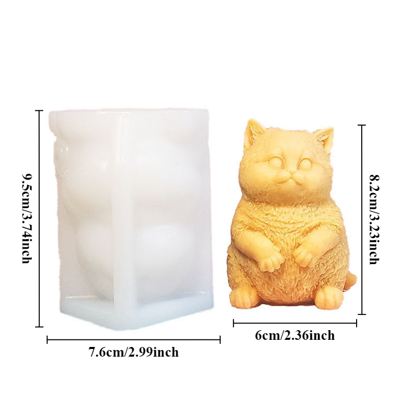 DIY Standing Fat Cat Silicone  - đánh giá và giá Soap Making Animal Fat