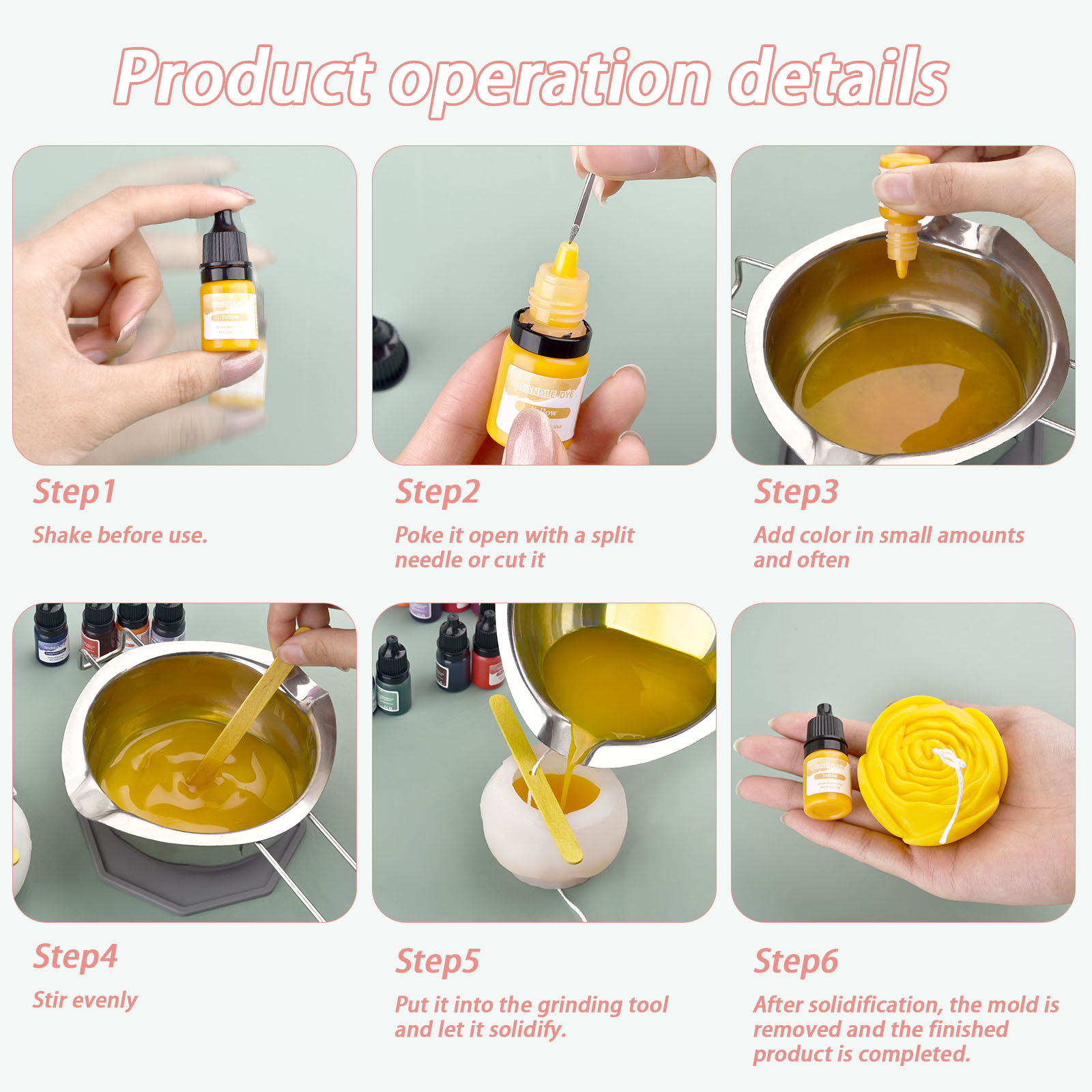 5ml/Bottle Candle Wax Pigment  - đánh giá và giá Soap Making Ingredient