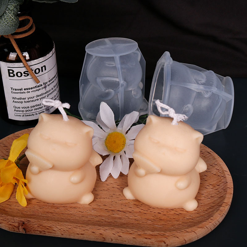 Cute Fat Cat Silicone Candle M - đánh giá và giá Soap Making Animal Fat