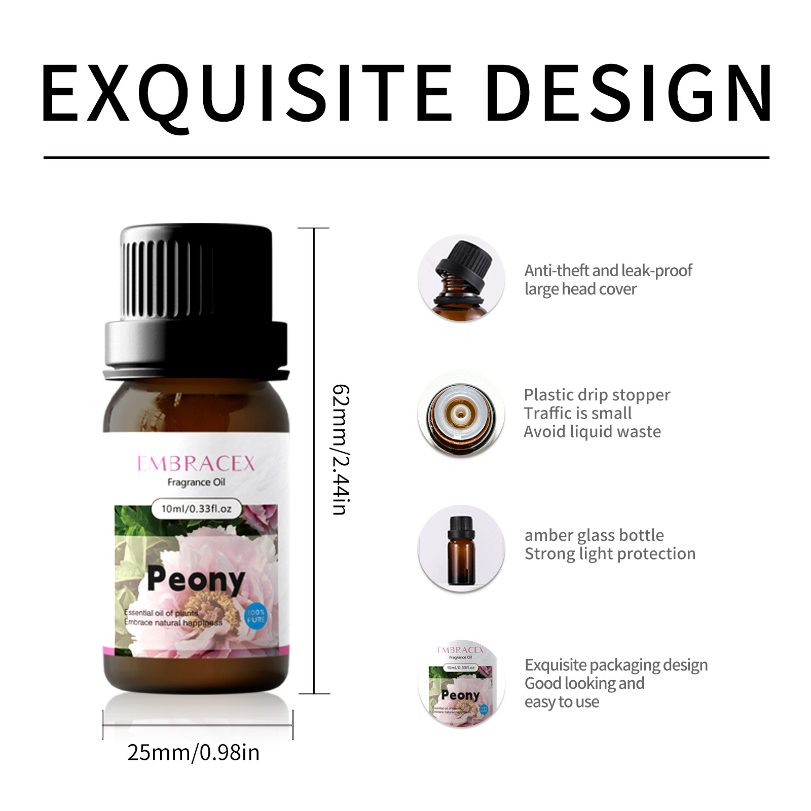 10ml Peony Essential Oils Skin - đánh giá và giá Soap Making Ingredient