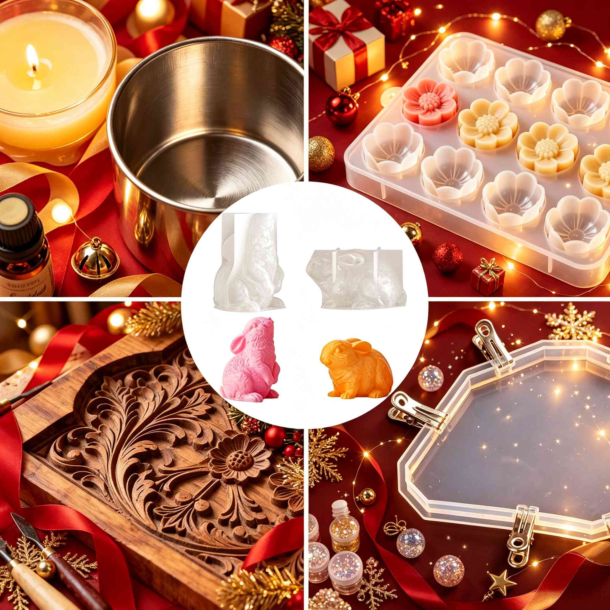 3D Rabbit Silicone Candle Mold - đánh giá và giá Soap Making Silicone Molds