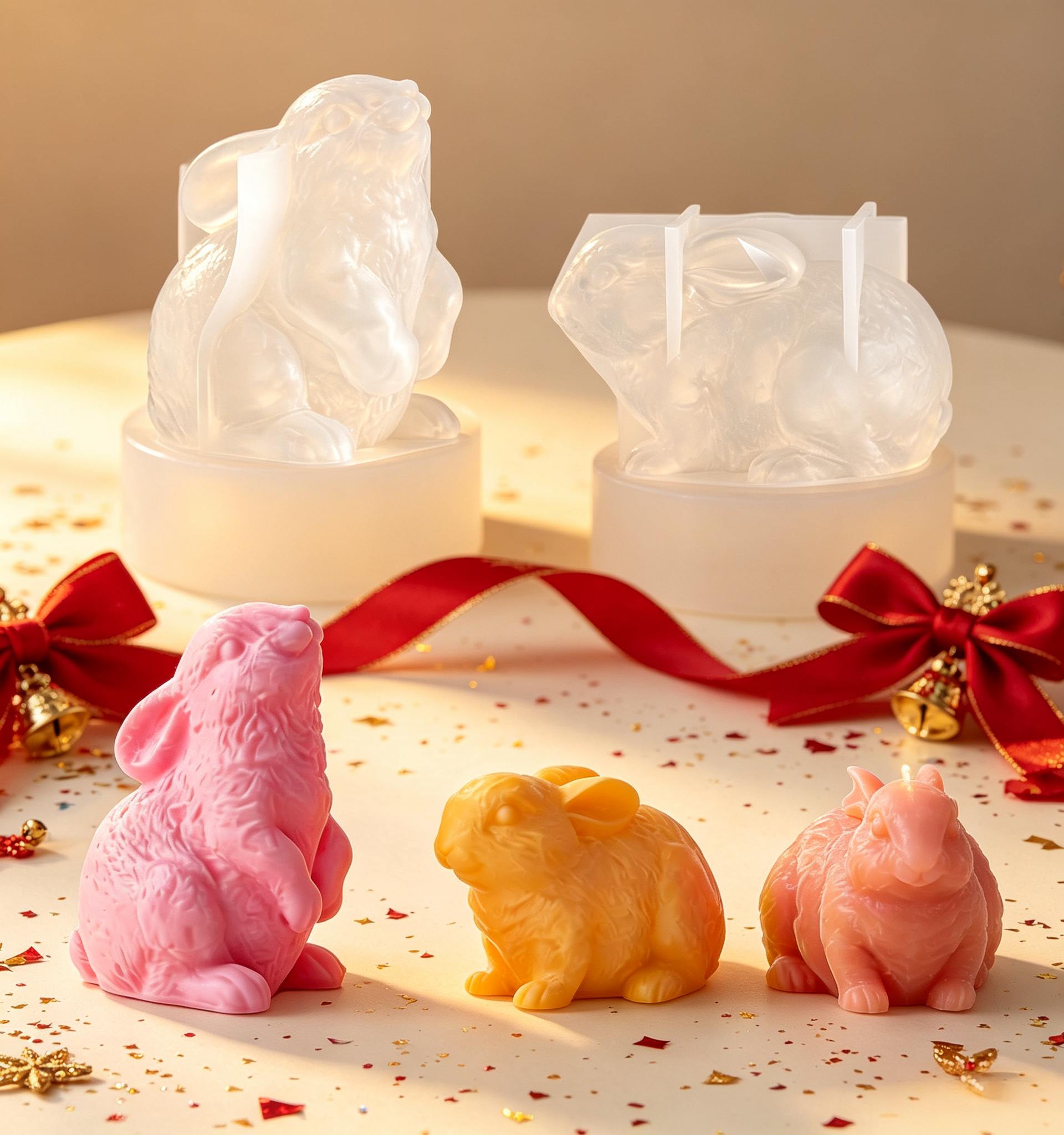 3D Rabbit Silicone Candle Mold - đánh giá và giá Soap Making Silicone Molds